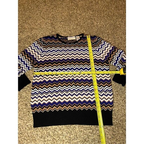 Alfred Dunner Chevon Gold Shimmer Sweater Top Women's Size 1x - Picture 3 of 7